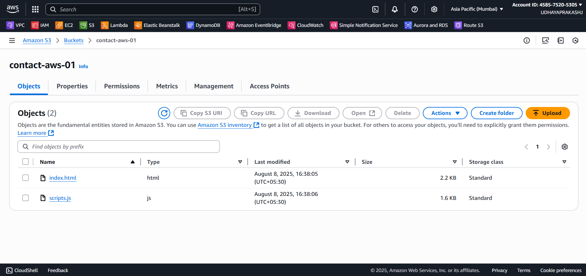 Testing Screenshot